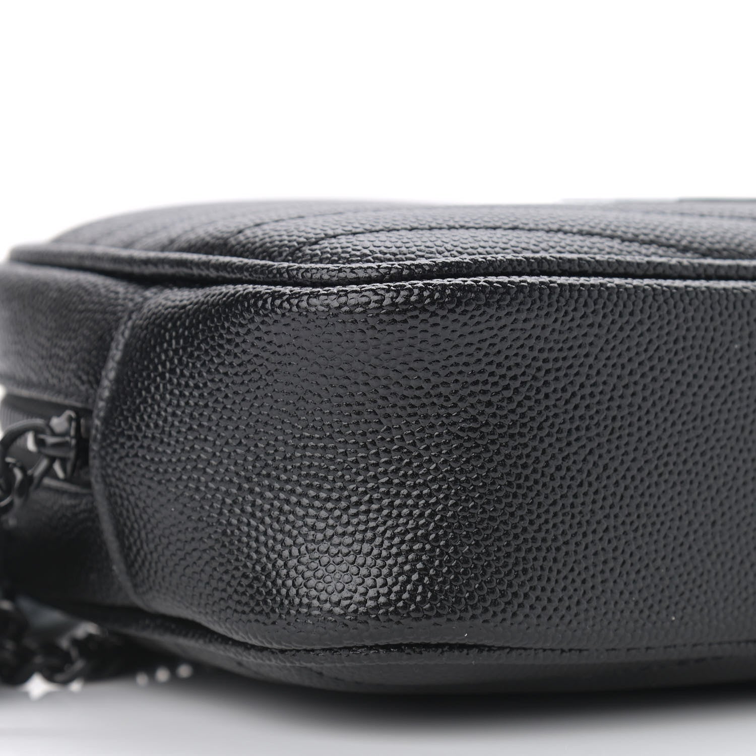 Saint Laurent Grain De Poudre Matelasse Monogram Mini Lou Camera Bag Black 8 of 9