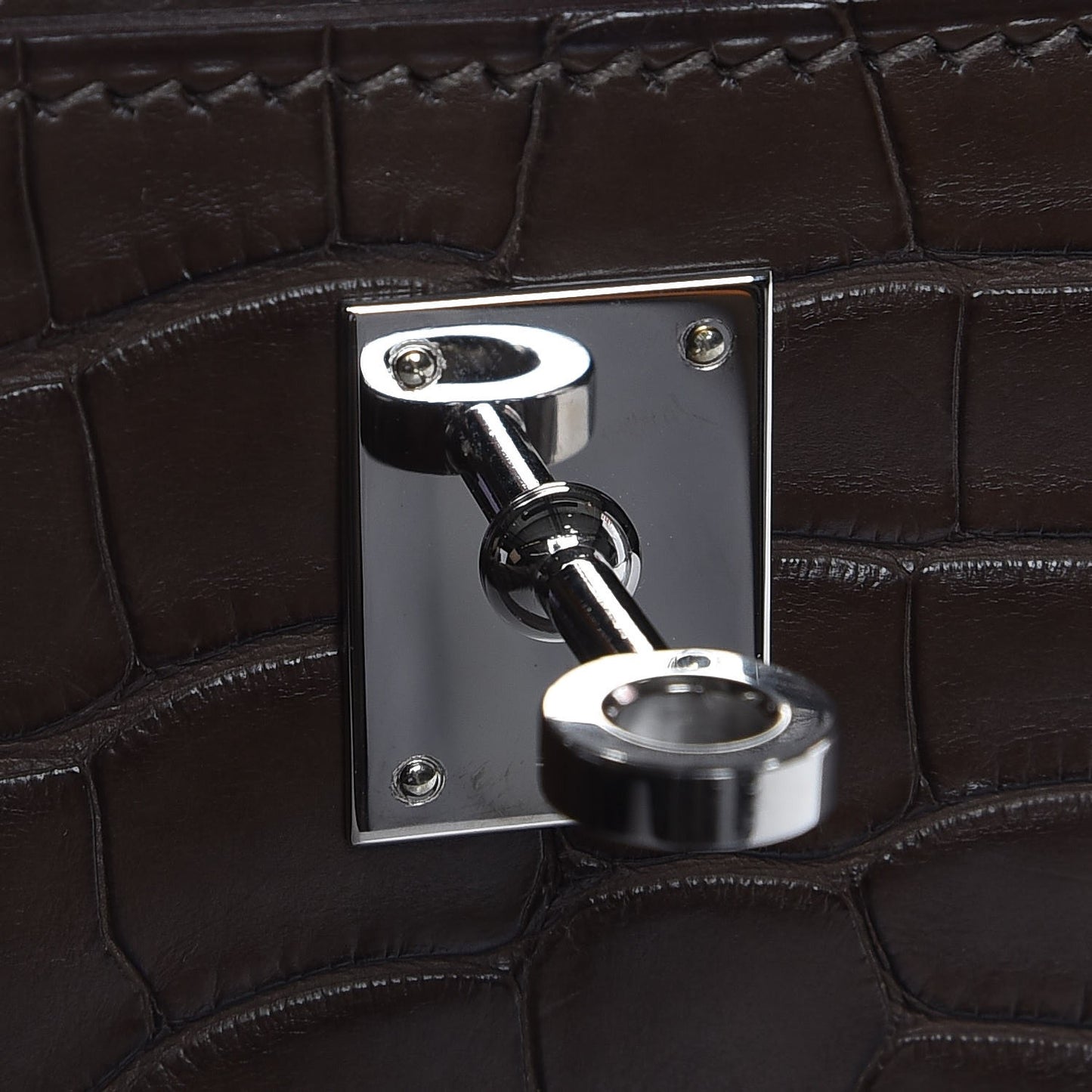 Matte Alligator Kelly Pochette Ebene