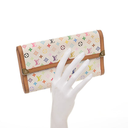 Louis Vuitton Monogram Multicolor Porte Tresor International Wallet White 2 of 7