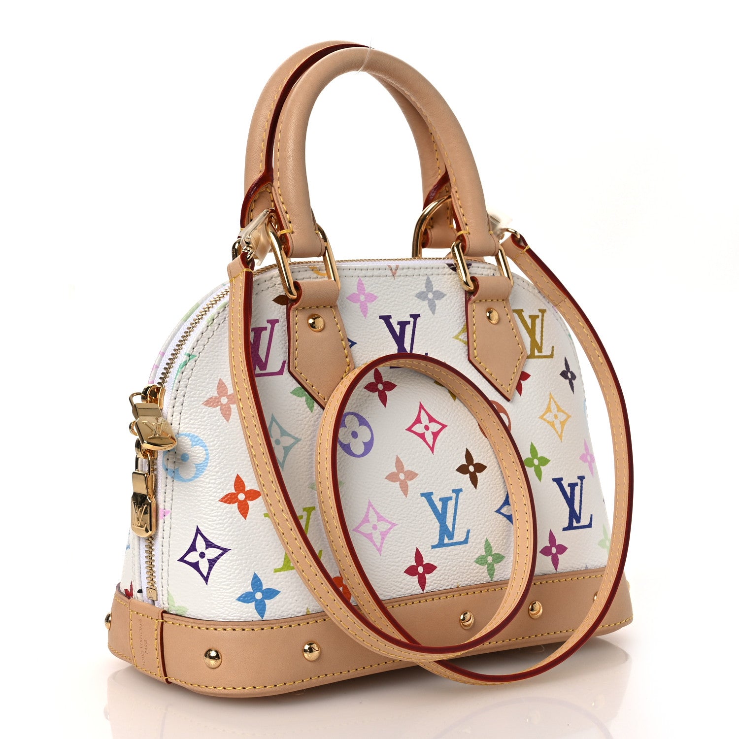 Louis Vuitton LV x TM Monogram Multicolor Alma BB White 3 of 11