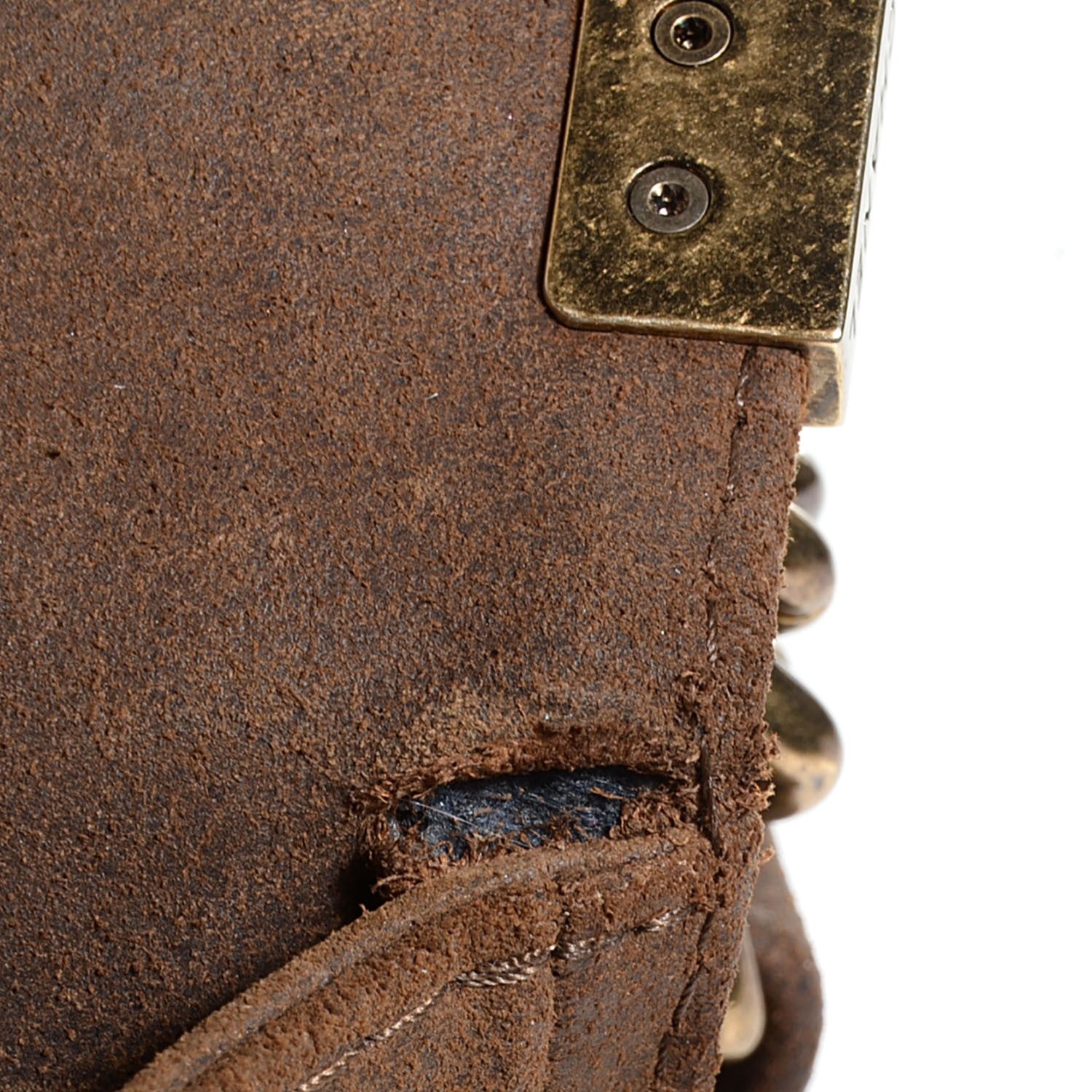 Chanel Aged Calfskin Quilted Large Boy Flap Light Brown 10 of 11