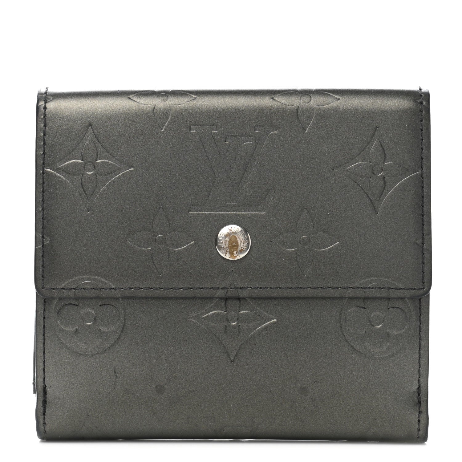 Louis Vuitton Mat Monogram Elise Wallet Black 1 of 9