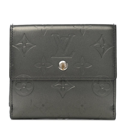 Louis Vuitton Mat Monogram Elise Wallet Black 1 of 9