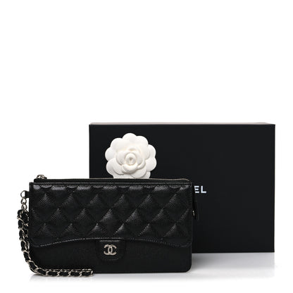 Chanel Caviar Quilted Classic Pouch With Handle Black 8 of 8