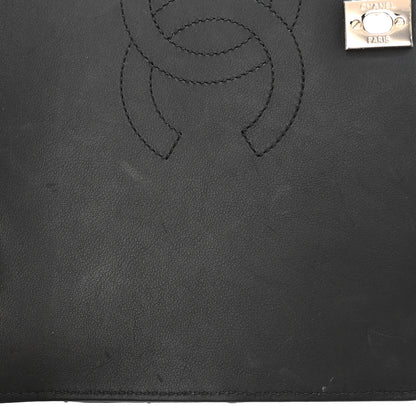 Chanel Calfskin Chevron Quilted Large Statement Flap Black 11 of 12