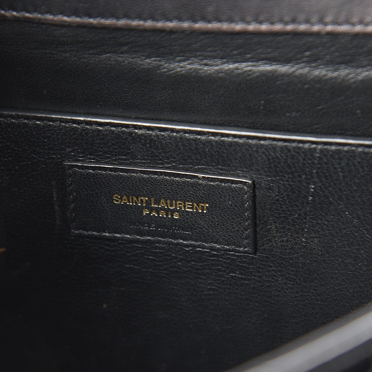 Patent Matelasse Monogram Large Vicky Chain Bag Black