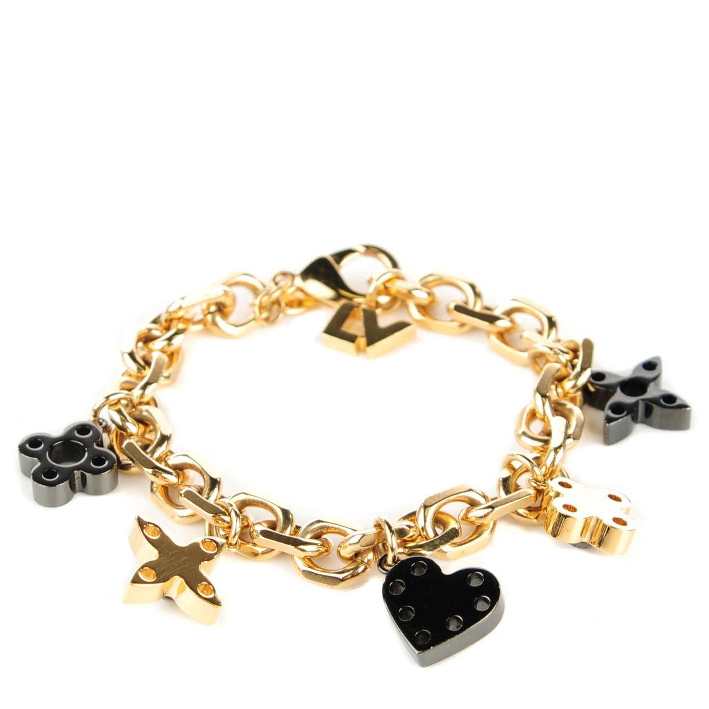 Hide and Seek Monogram Bracelet Gold