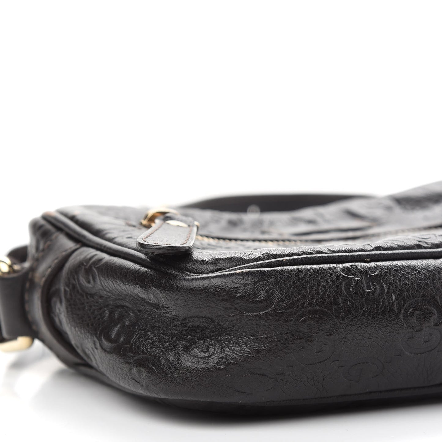 Guccissima Small Shoulder Bag Dark Brown