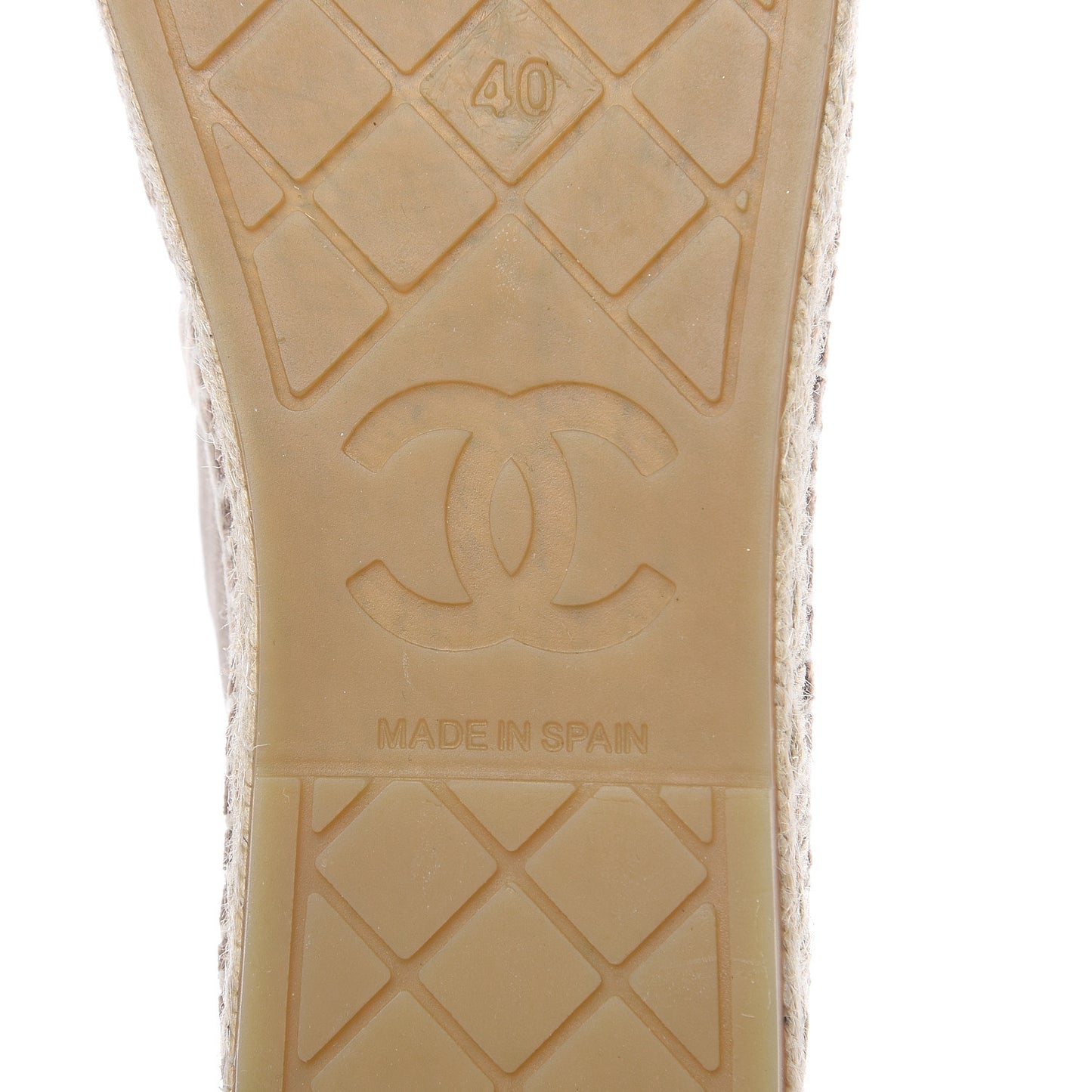 Velvet Logo Espadrilles 40 Beige Black