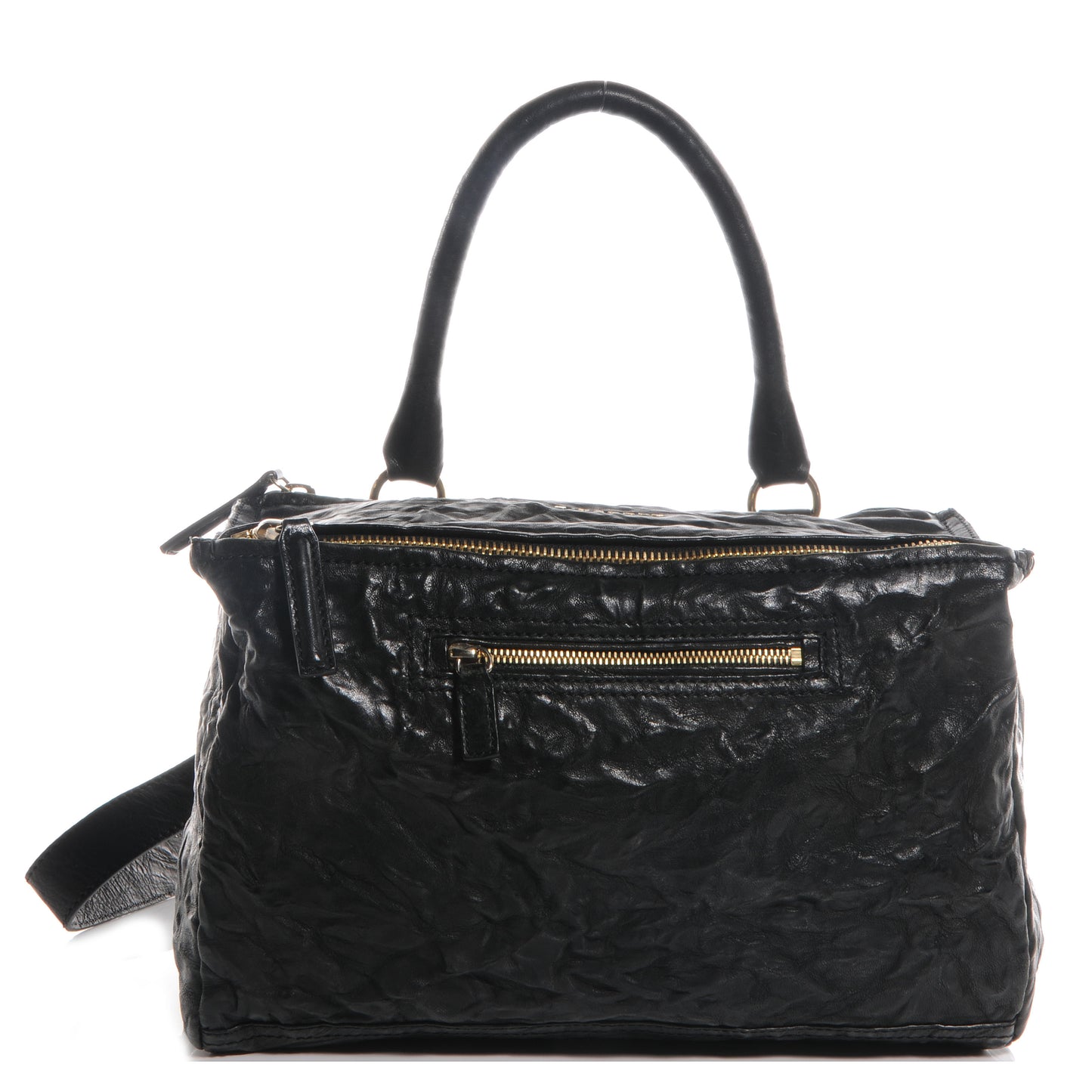 Tumbled Sheepskin Medium Pandora Bag Black