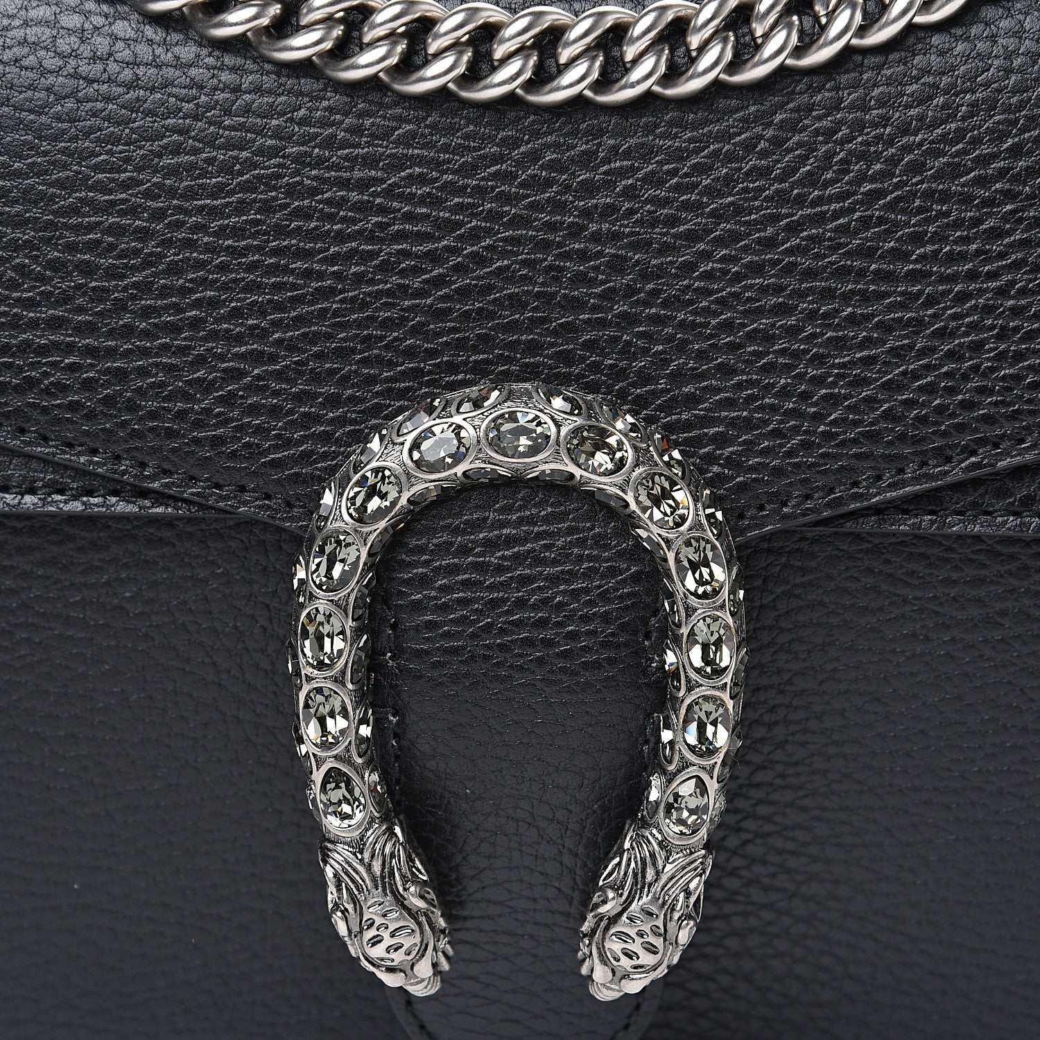 Gucci Pebbled Calfskin Small Dionysus Shoulder Bag Black 7 of 10