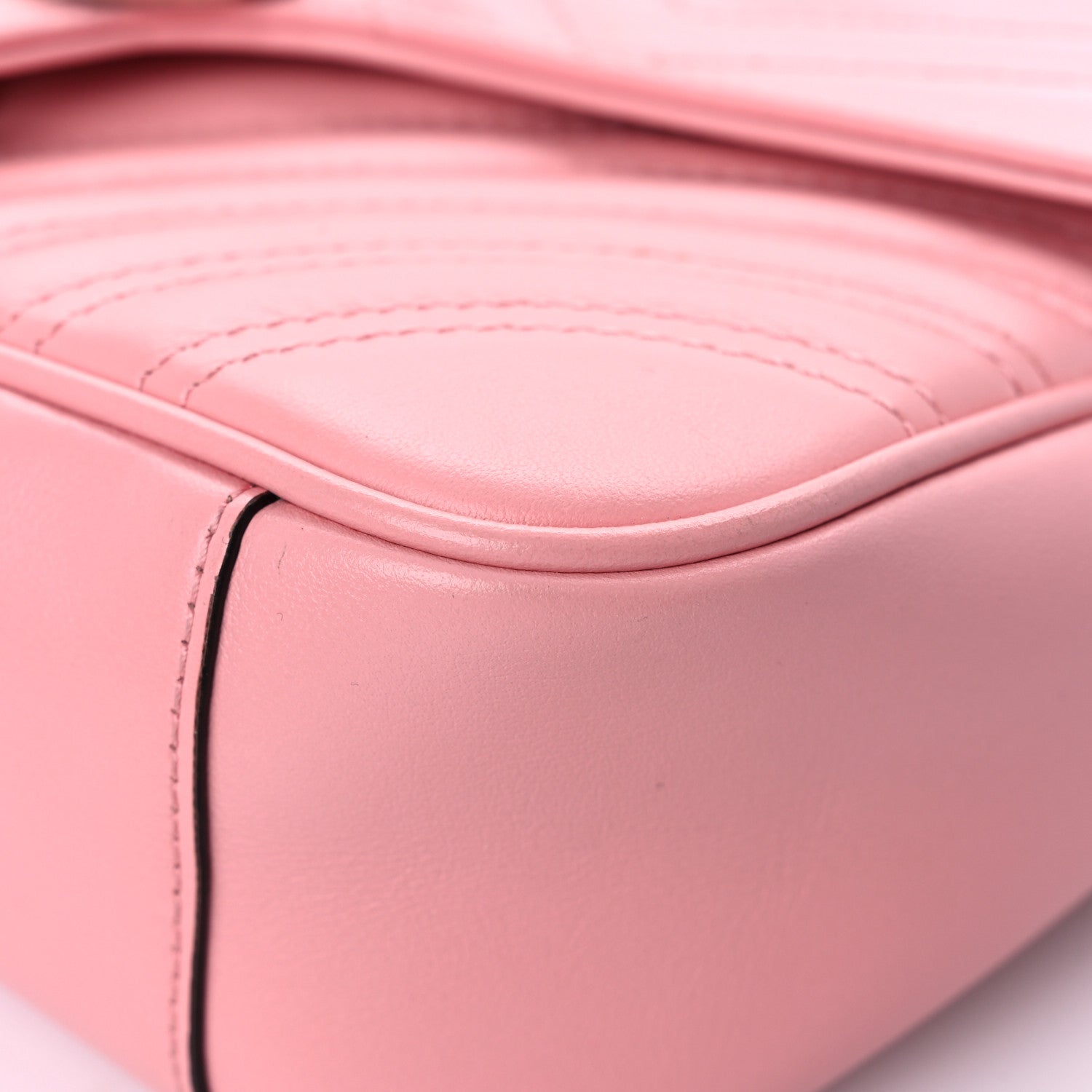 Gucci Calfskin Matelasse Small GG Marmont Shoulder Bag Wild Rose 9 of 12