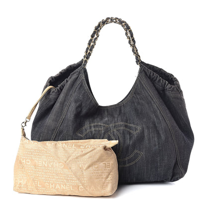 Chanel Denim XL Coco Cabas Tote Dark Blue 1 of 10