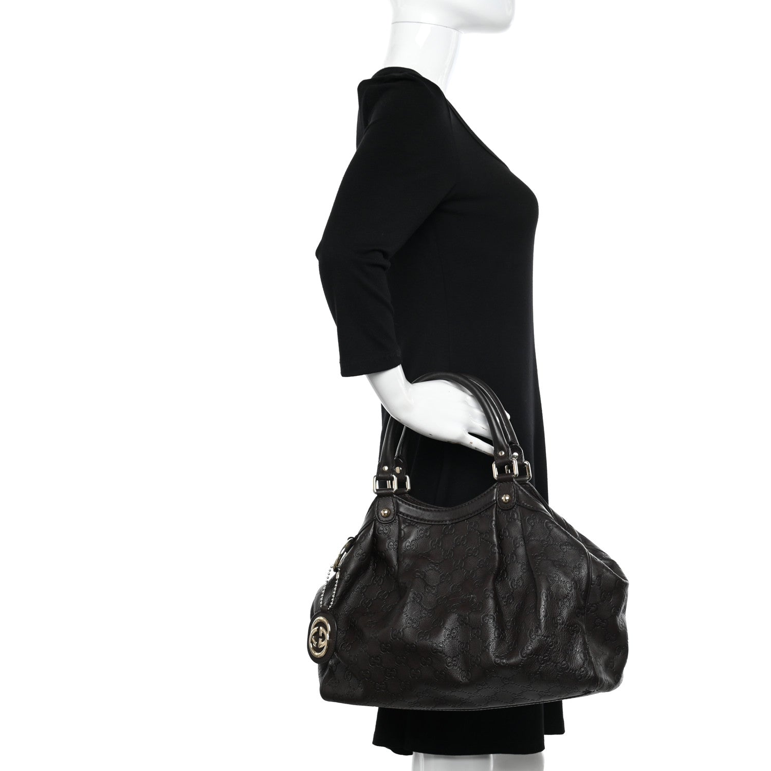 Gucci Guccissima Medium Sukey Tote Chocolate 2 of 10