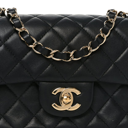 Chanel Lambskin Quilted Mini Rectangular Flap Black 8 of 11