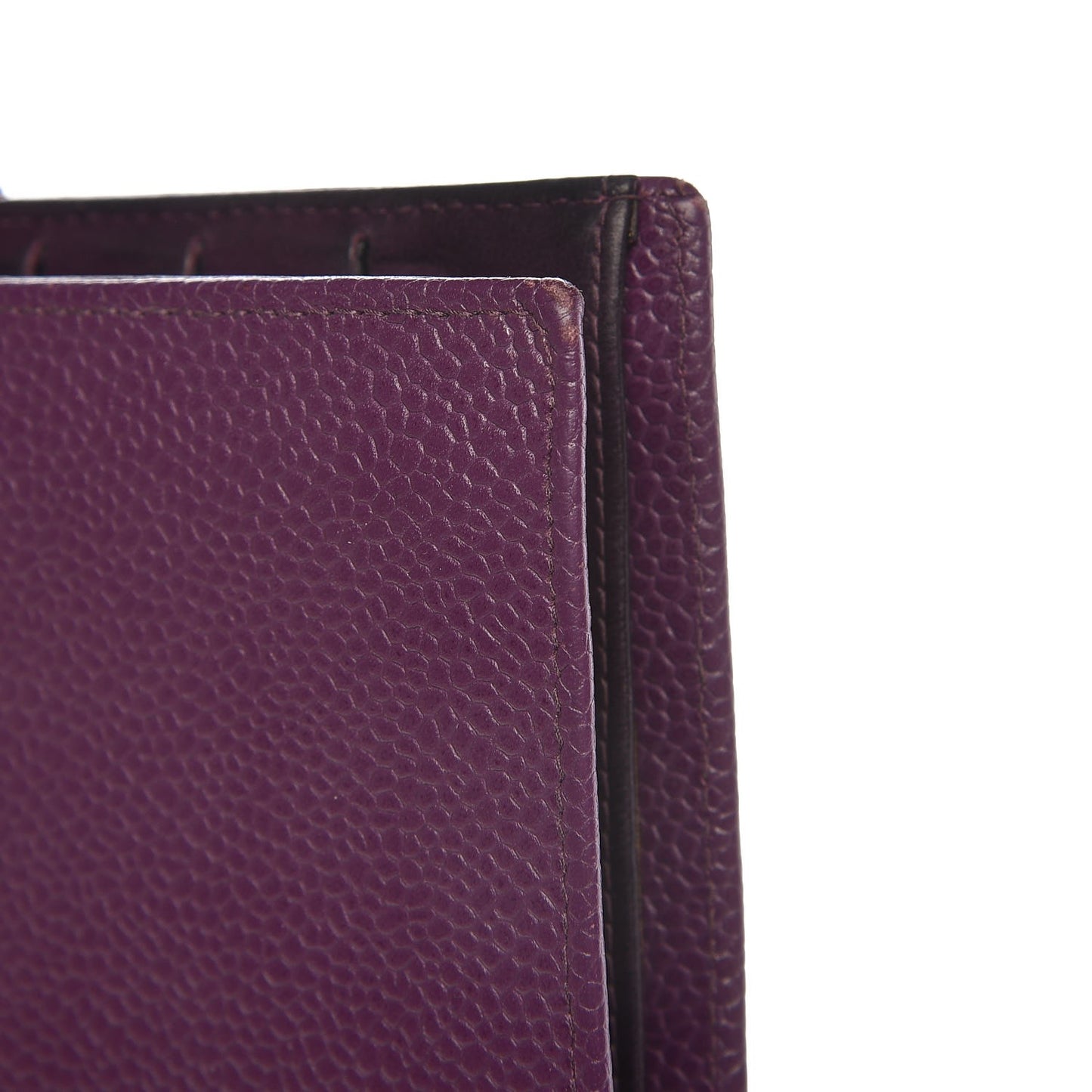 Caviar Timeless CC Zipped Pocket Wallet Purple