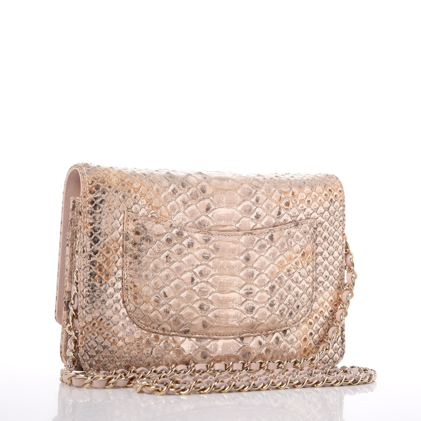 Metallic Python Wallet On Chain WOC Light Pink