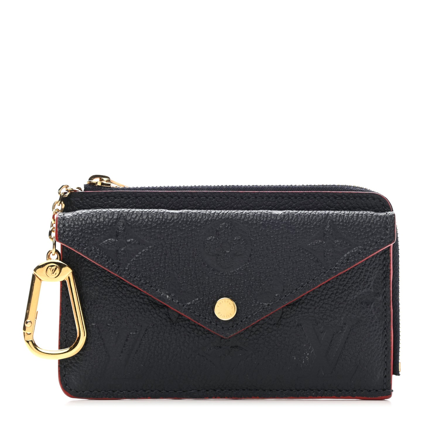 Empreinte Recto Verso Card Holder Marine Rouge