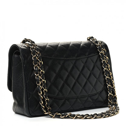 Chanel Caviar Quilted Jumbo Double Flap Black 2 of 4