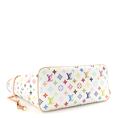 Louis Vuitton LV X TM Monogram Multicolor Neverfull MM White 4 of 9