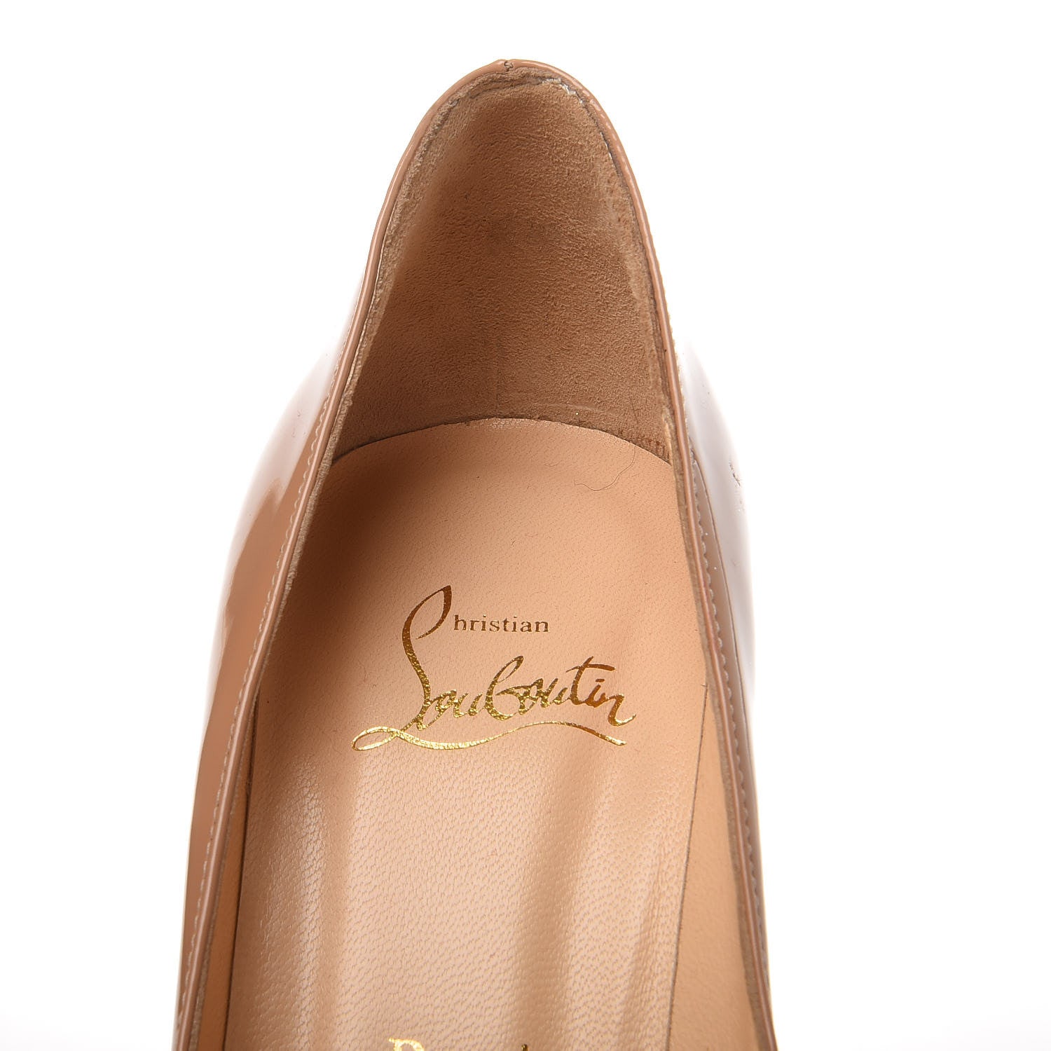 Christian Louboutin Patent Pigalle 120 Pumps 37.5 Nude 9 of 11