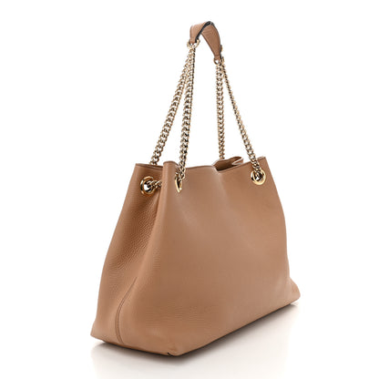 Gucci Pebbled Calfskin Medium Soho Chain Shoulder Bag Camelia 3 of 11