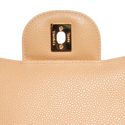 Chanel Caviar Jumbo Double Flap Beige Clair 8 of 10