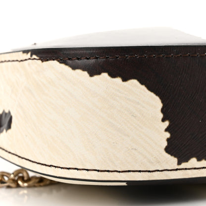 Christian Louboutin Calfskin Zebra Print Loubila Chain Clutch Dark Brown 8 of 9