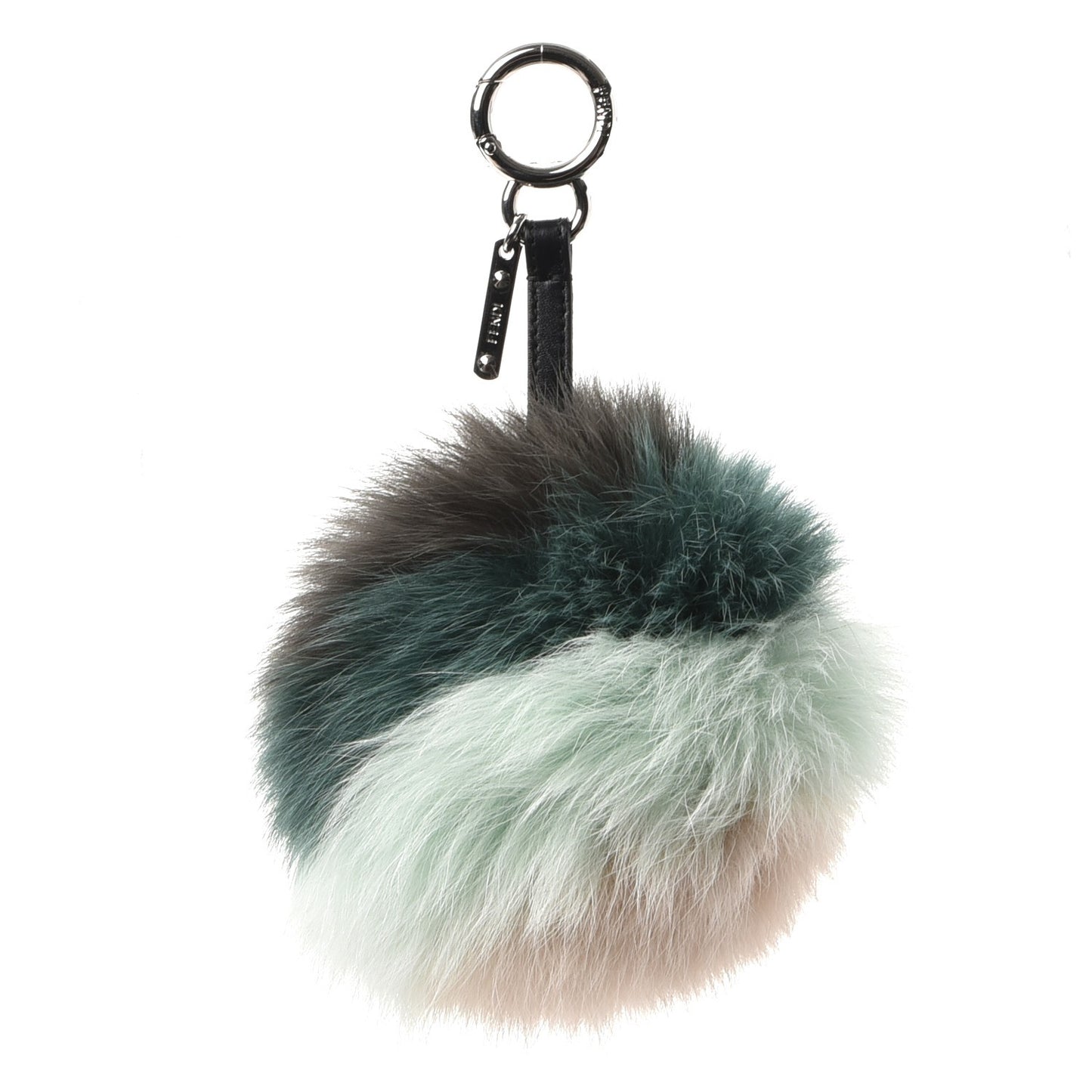 Fox Fur Pom Pom Bag Charm Multicolor