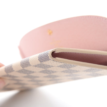 Louis Vuitton Damier Azur Emilie Wallet Rose Ballerine 8 of 9
