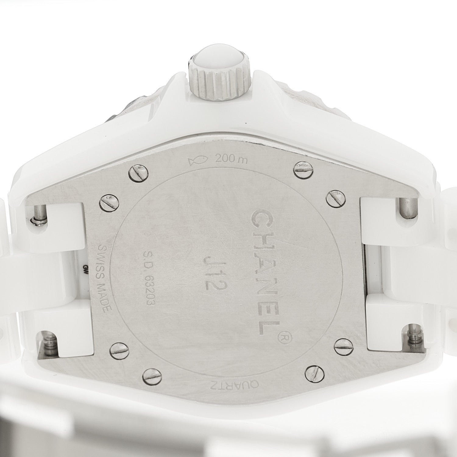 Chanel Stainless Steel Ceramic 33mm J12 Quartz Watch White 4 of 4