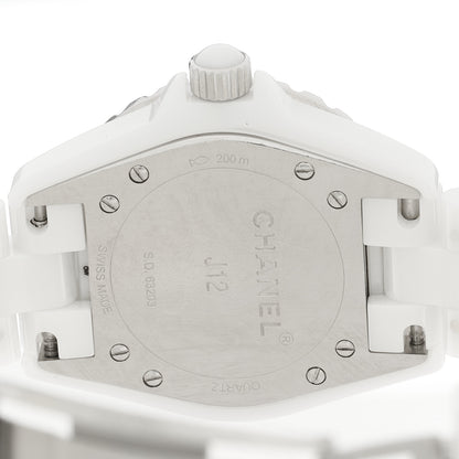 Chanel Stainless Steel Ceramic 33mm J12 Quartz Watch White 4 of 4