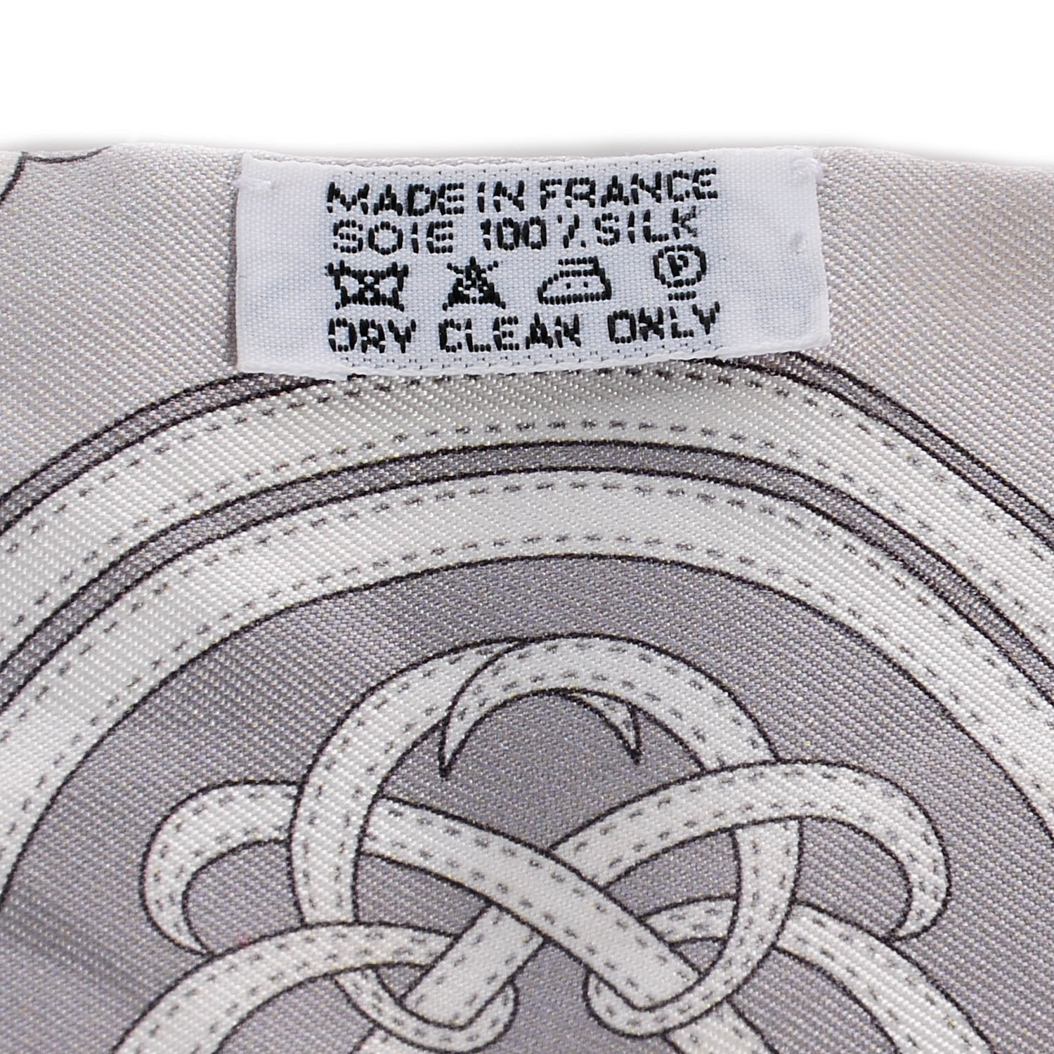 Hermes Silk Grande Tenue Twilly Scarf Rose Pale Gris Perle Blanc 6 of 6