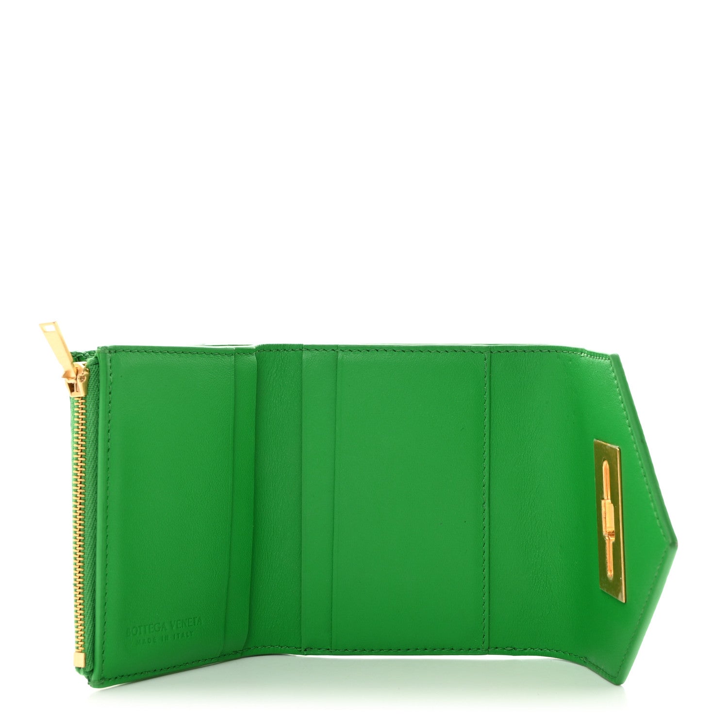 Bottega Veneta Calfskin Point Lock Card Case 5 of 8