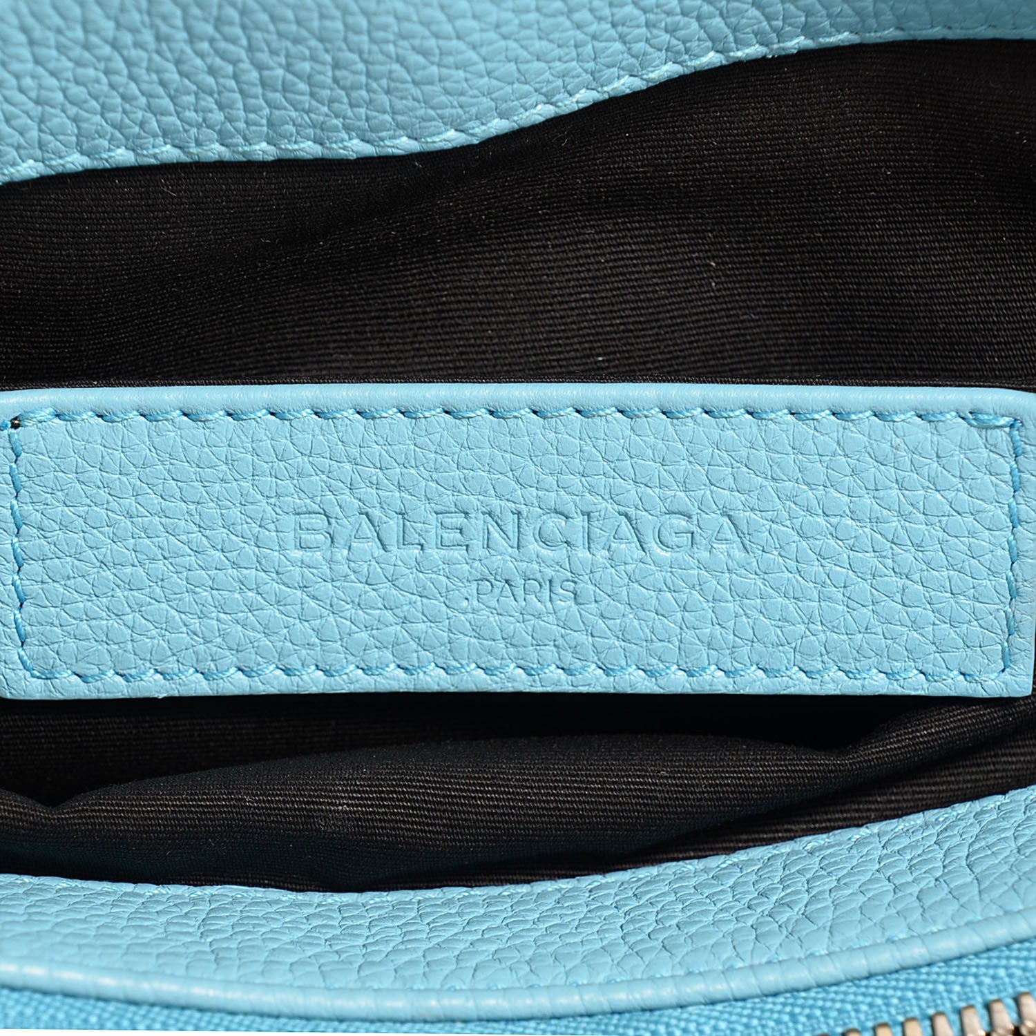 Balenciaga Grained Calfskin Le Dix Small Soft Cartable Bleu Azur 8 of 9