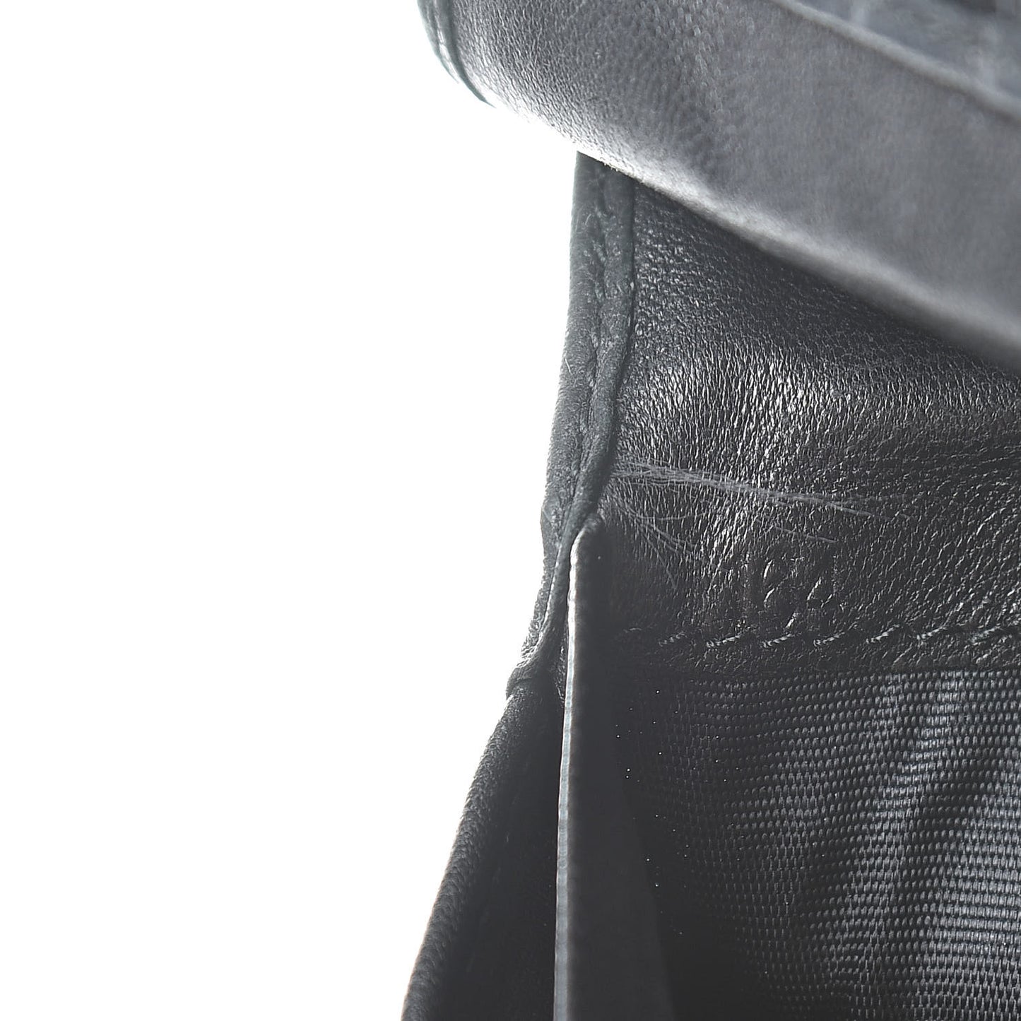 Nappa Matelasse Tri-Fold Flap Wallet Black