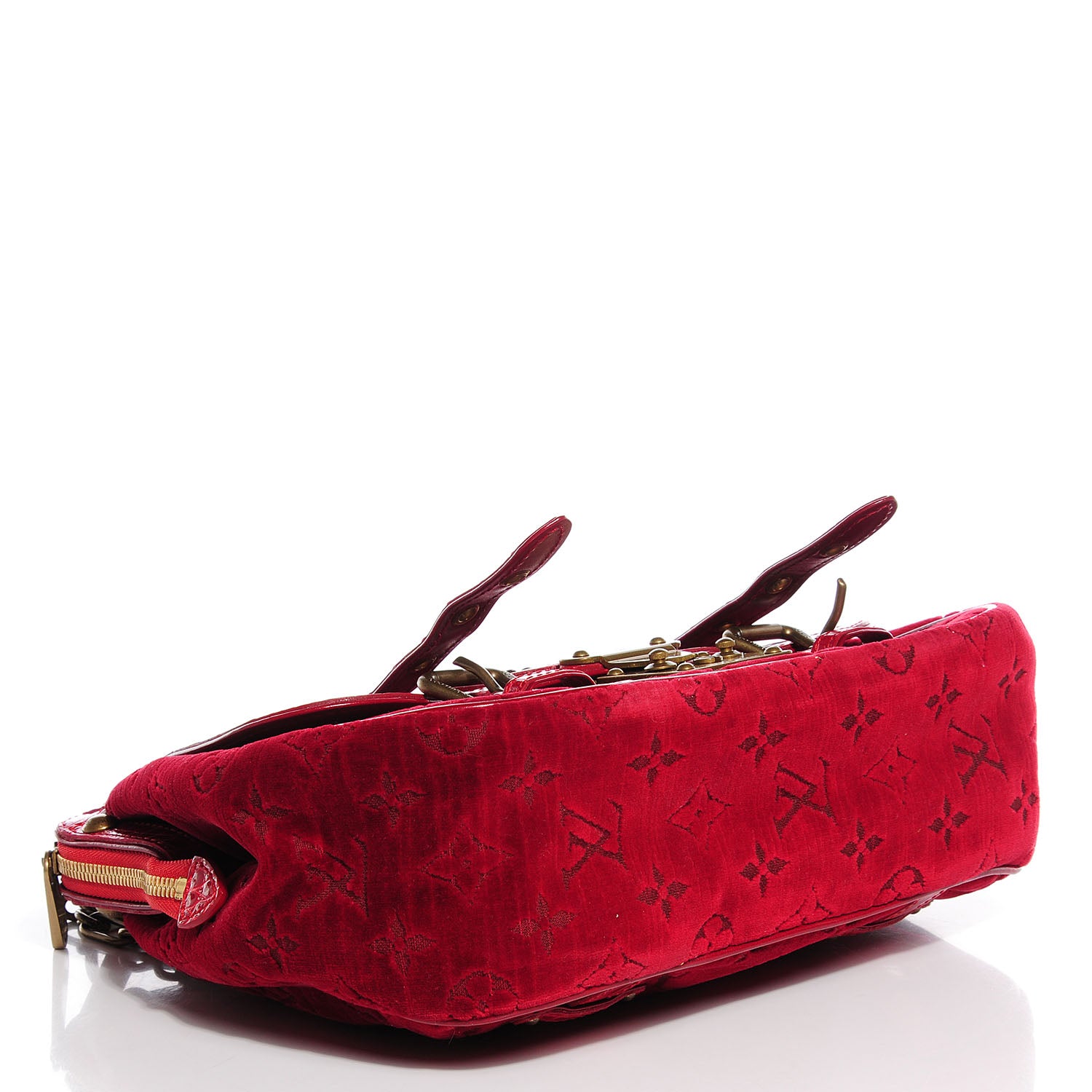 Louis Vuitton Monogram Velours Gracie MM Red 4 of 7