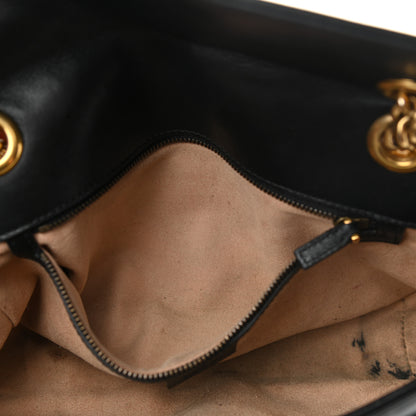 Gucci Calfskin Matelasse Small GG Marmont Shoulder Bag Black 16 of 17