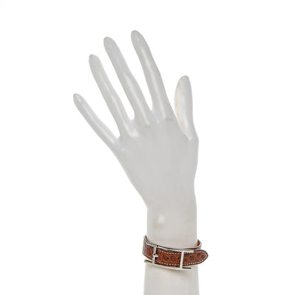 Hermes Matte Alligator Hapi Simple Tour Bracelet S Fauve 2 of 6