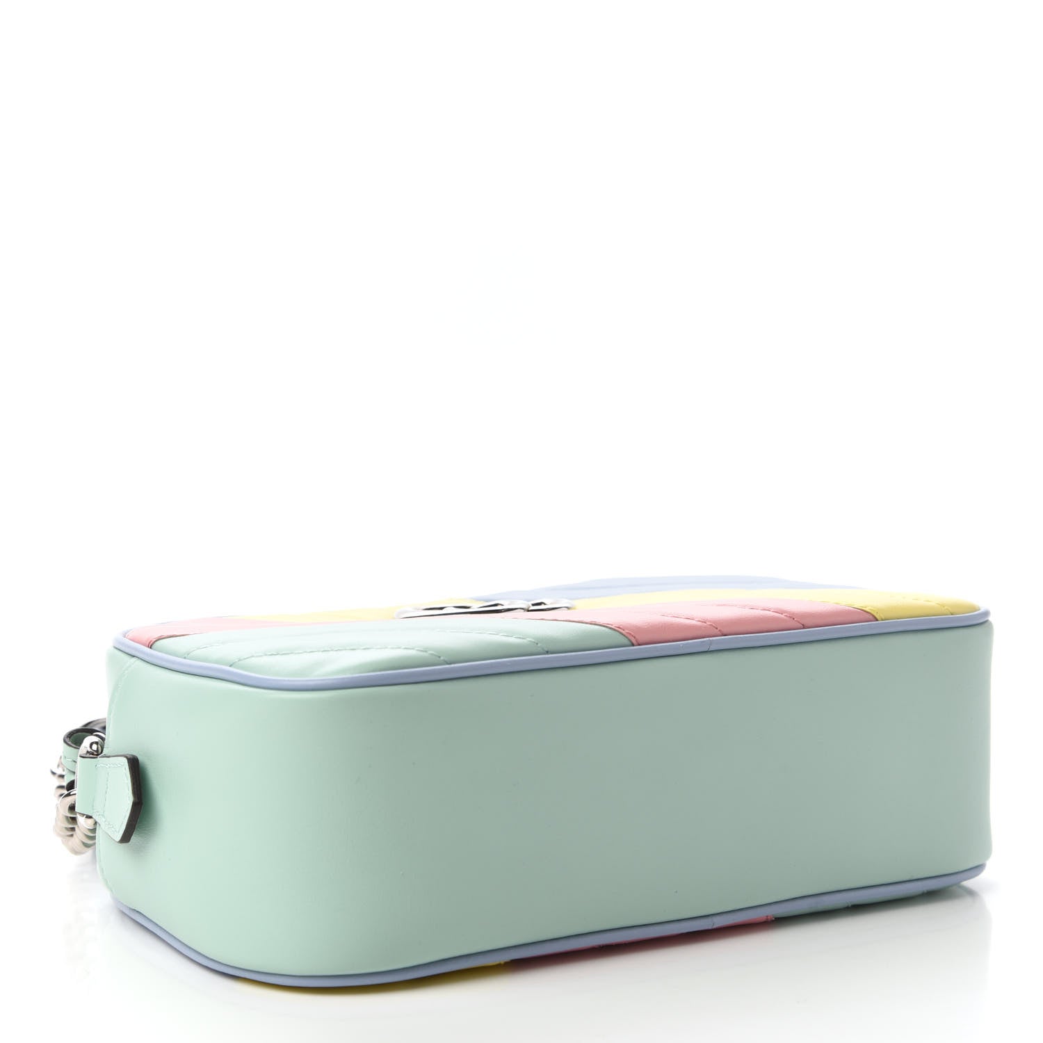 Gucci Calfskin Matelasse Diagonal Small GG Marmont Chain Shoulder Bag Multicolor Pastel 4 of 10