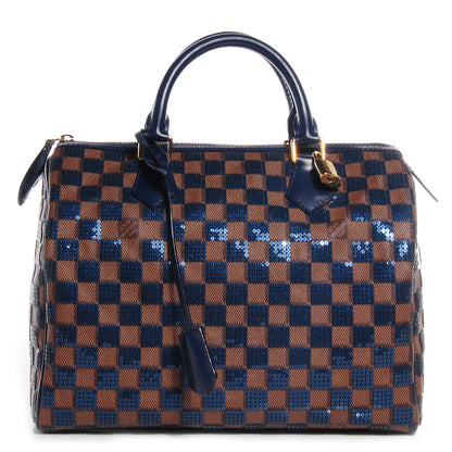 Louis Vuitton Damier Paillettes Speedy 30 Blue 1 of 8