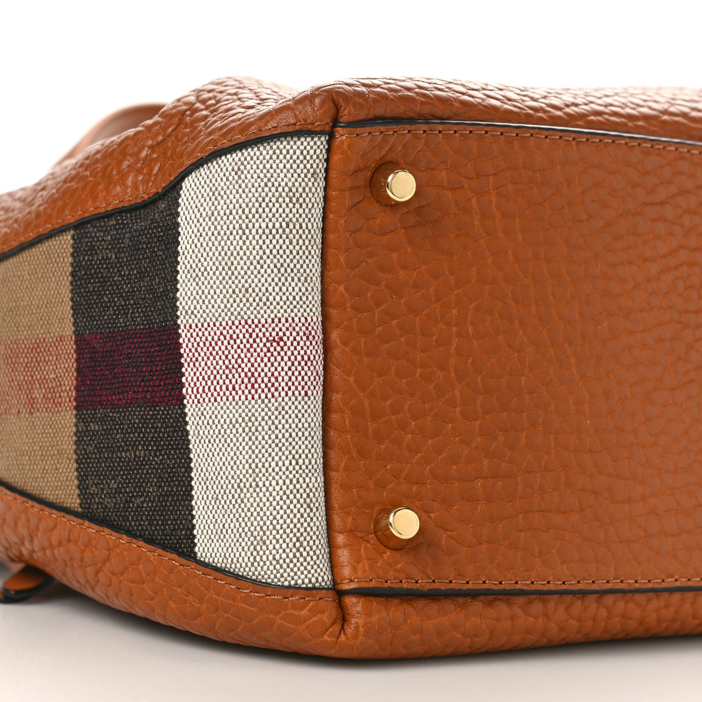 Grainy Calfskin House Check Small Maidstone Saddle Brown