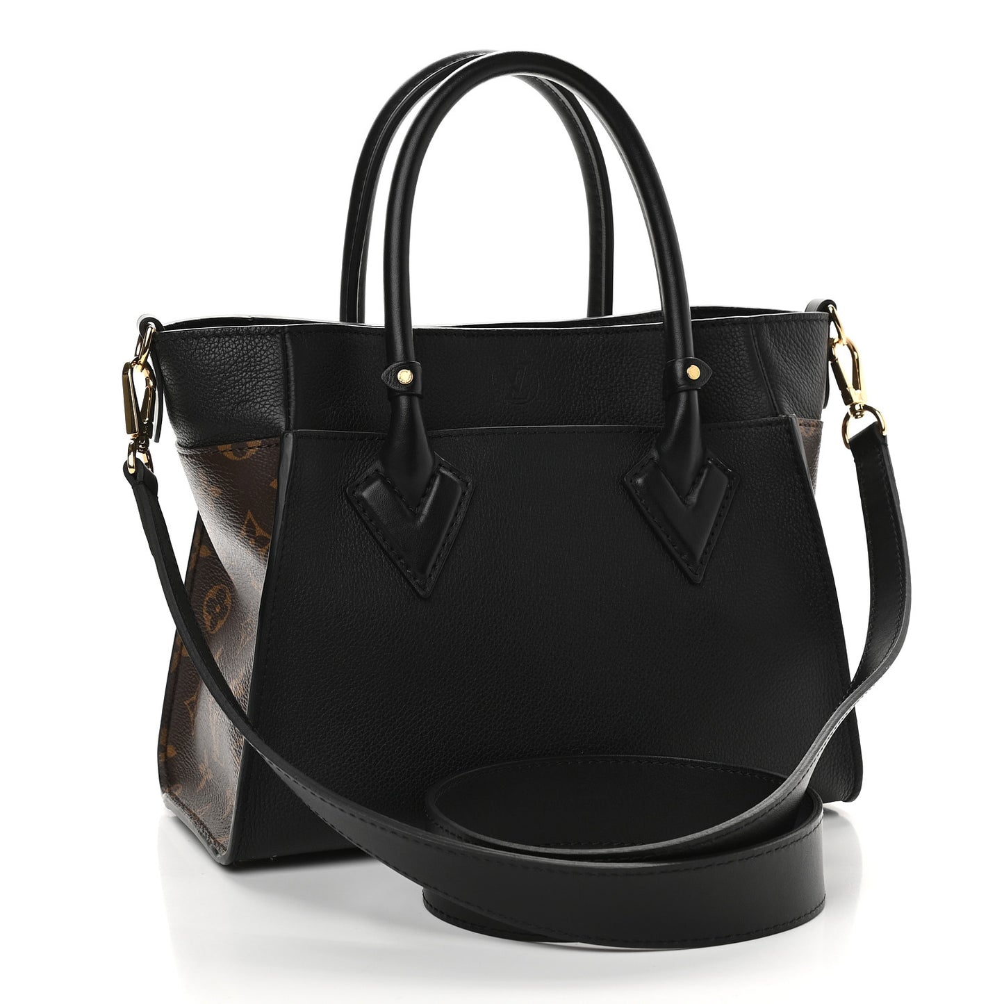 Calfskin Monogram On My Side PM Black