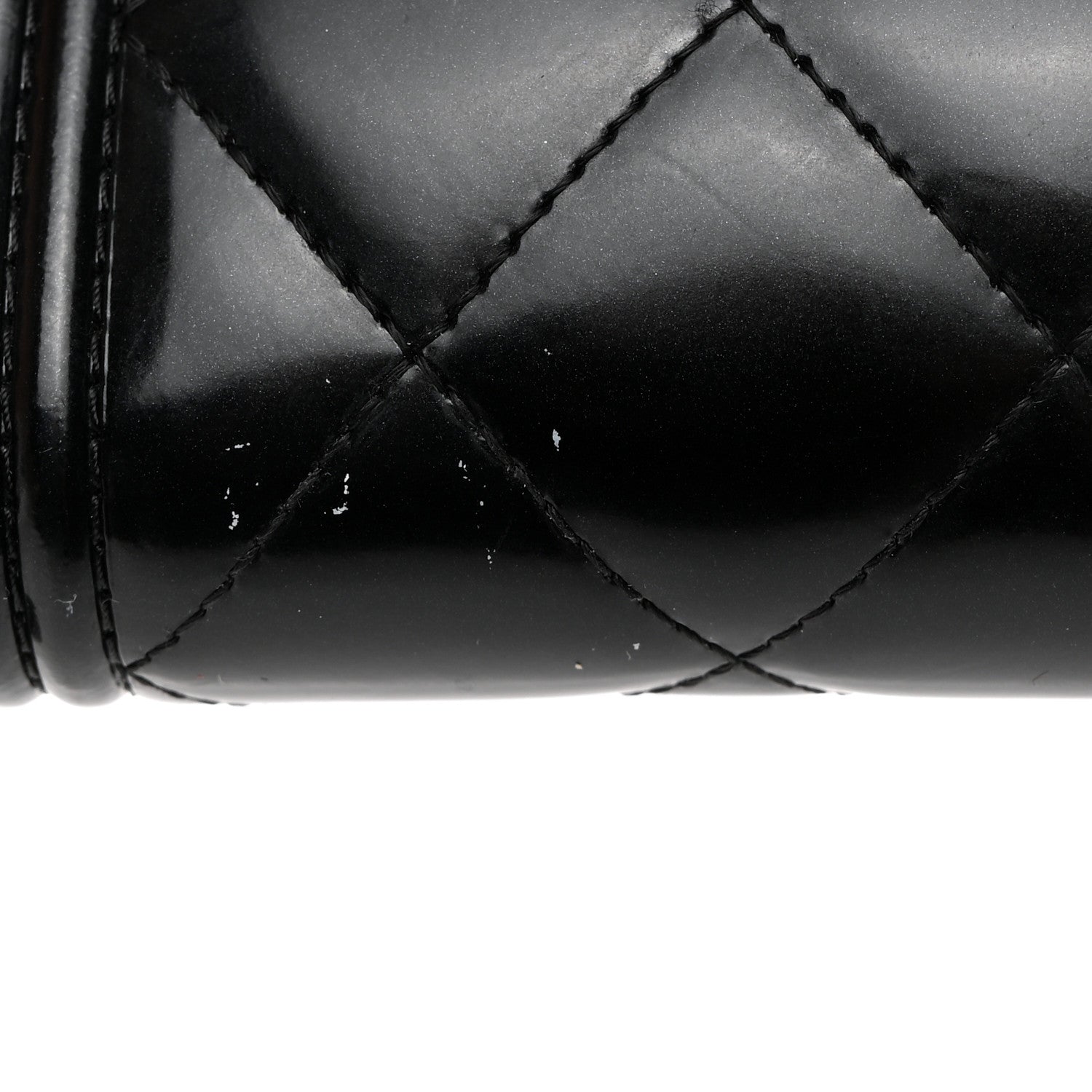 Chanel Patent Calfskin Quilted Boy L-Gusset Zip Wallet Black 9 of 9