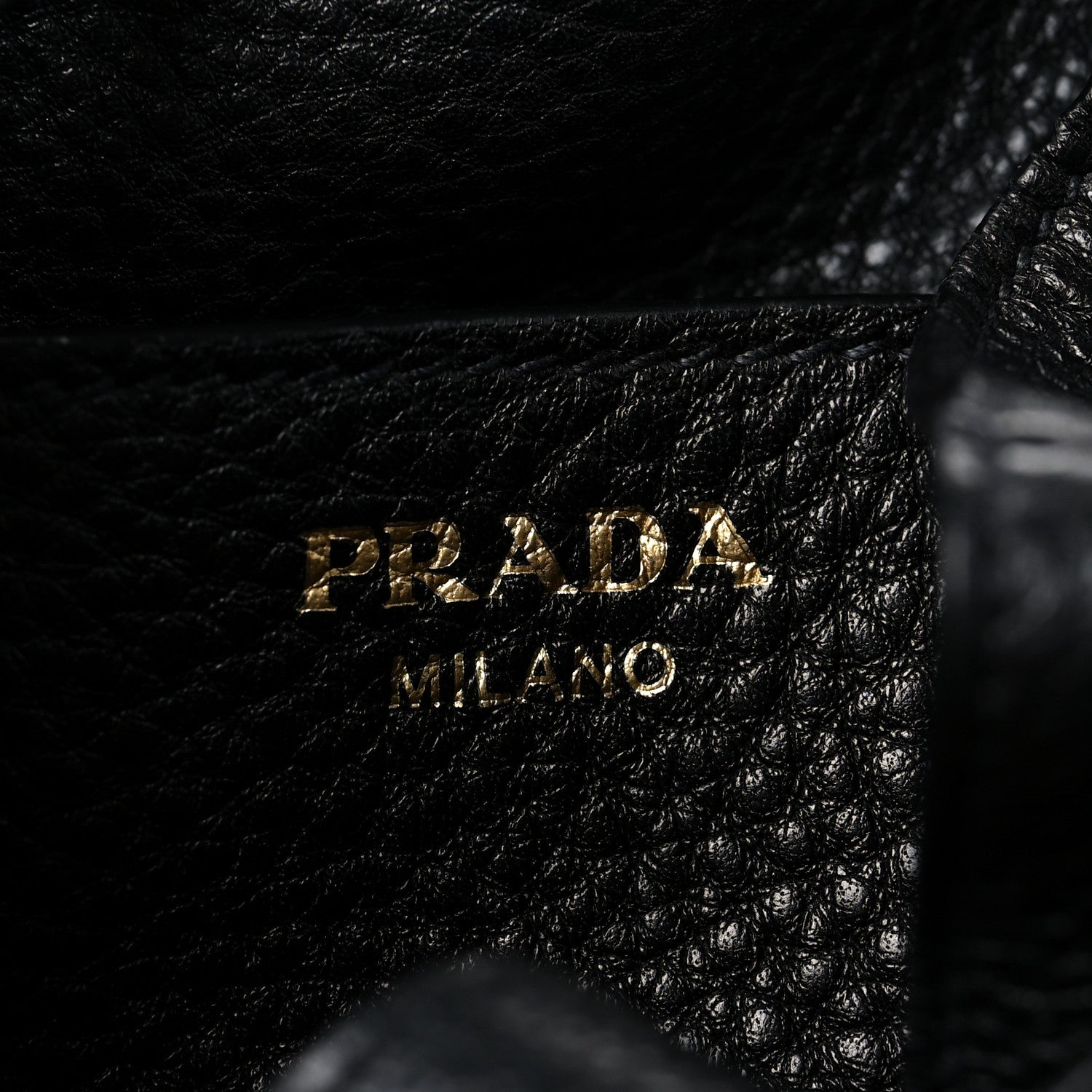 Prada Vitello Daino Drawstring Bucket Black 6 of 8