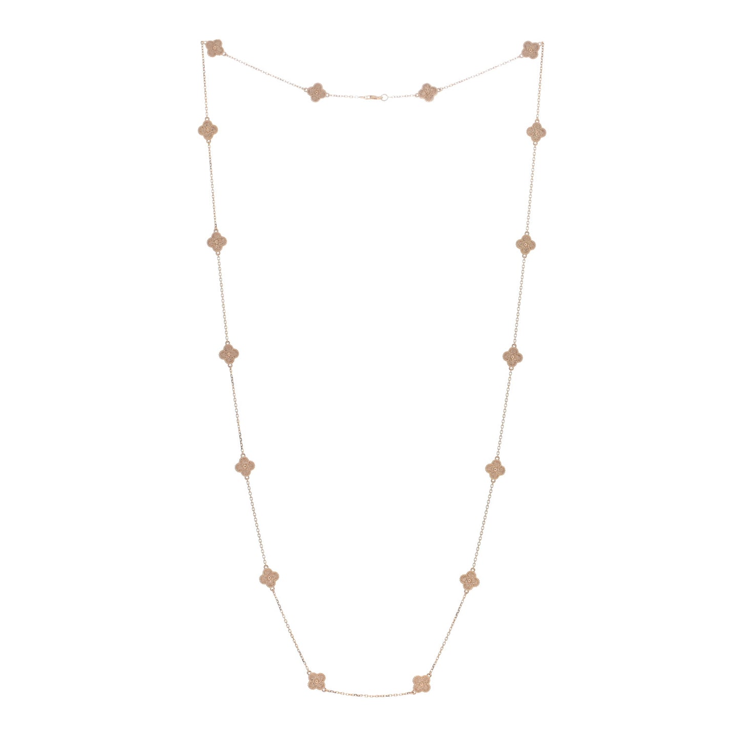 18K Rose Gold 16 Motifs Sweet Alhambra Necklace