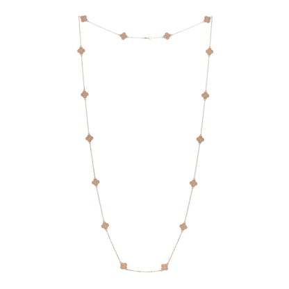 Van Cleef & Arpels 18K Rose Gold 16 Motifs Sweet Alhambra Necklace 3 of 6