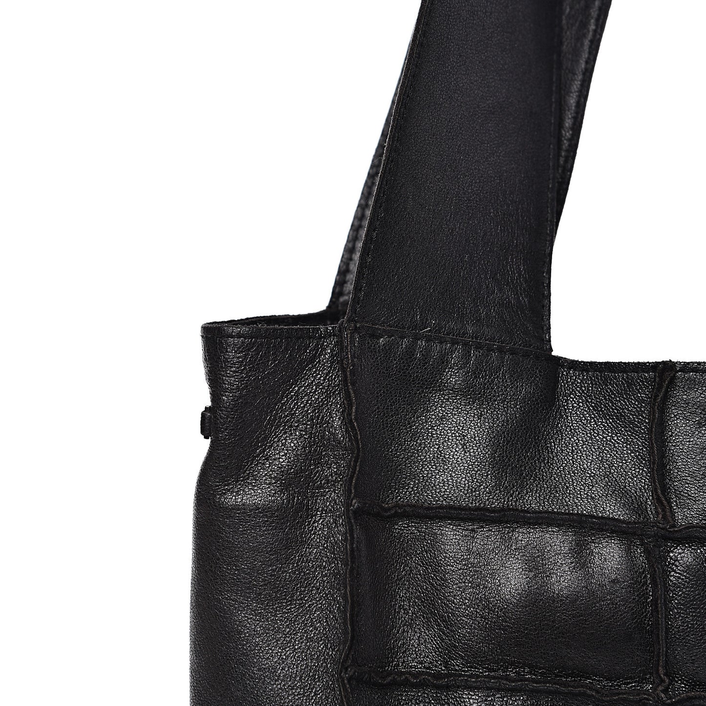 Lambskin Patchwork Shoulder Bag Black