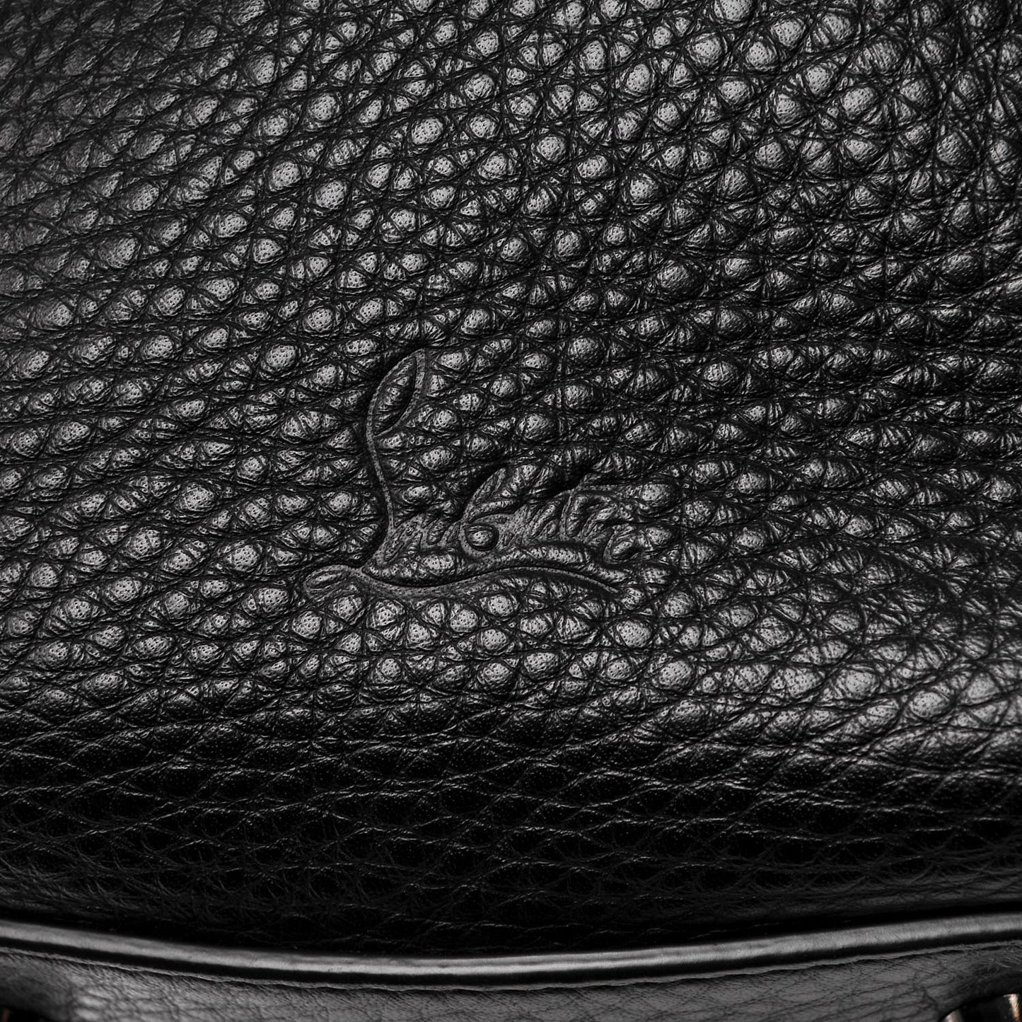 Calfskin Mix Chevron Spikes Small Panettone Bowling Bag Black