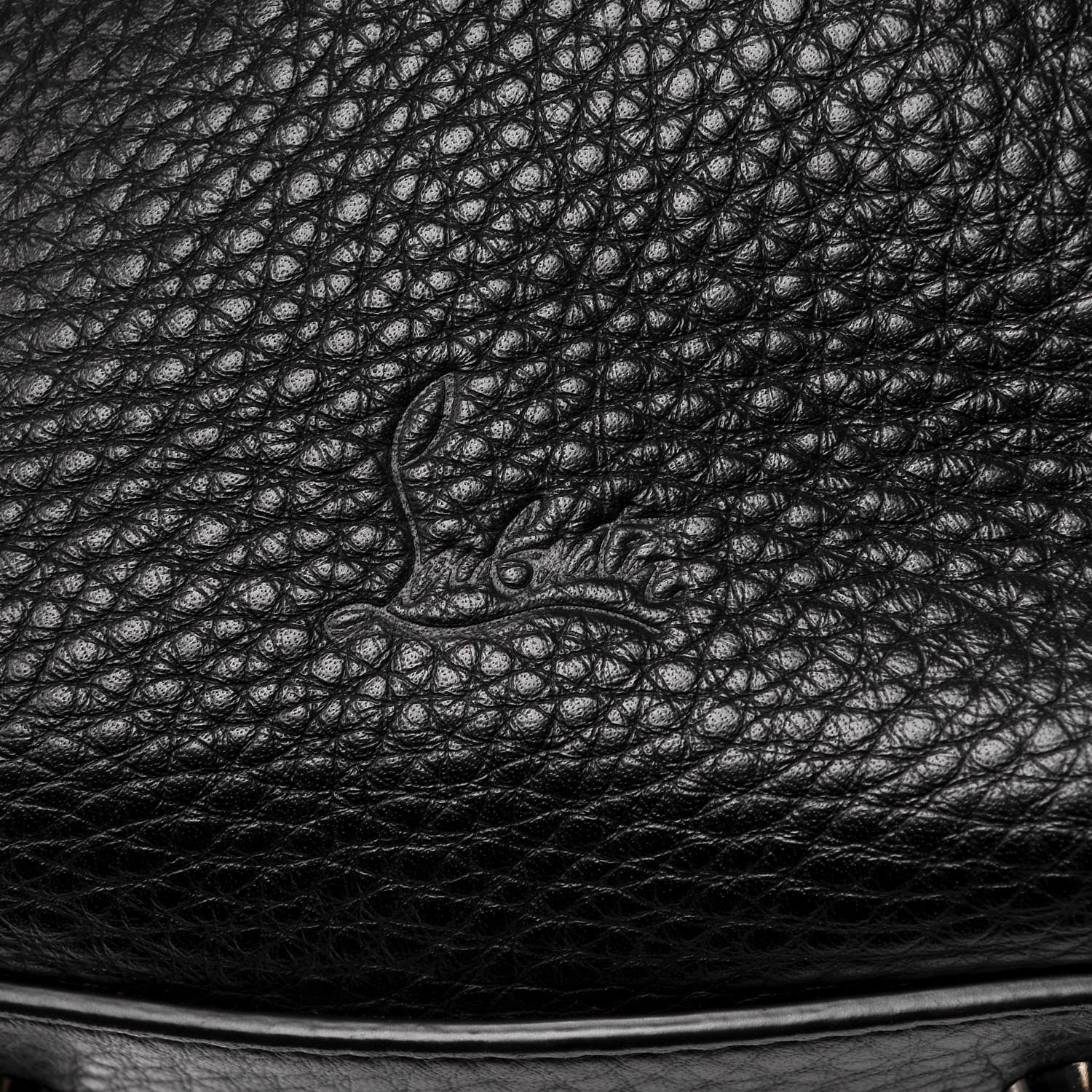 Christian Louboutin Calfskin Mix Chevron Spikes Small Panettone Bowling Bag Black 8 of 8